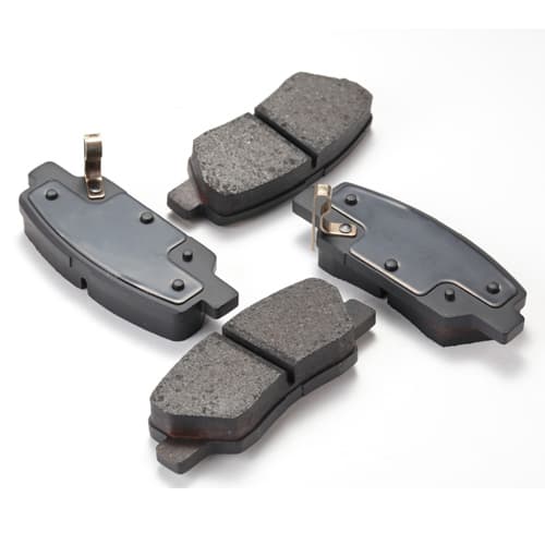 Disc brake pad close-up